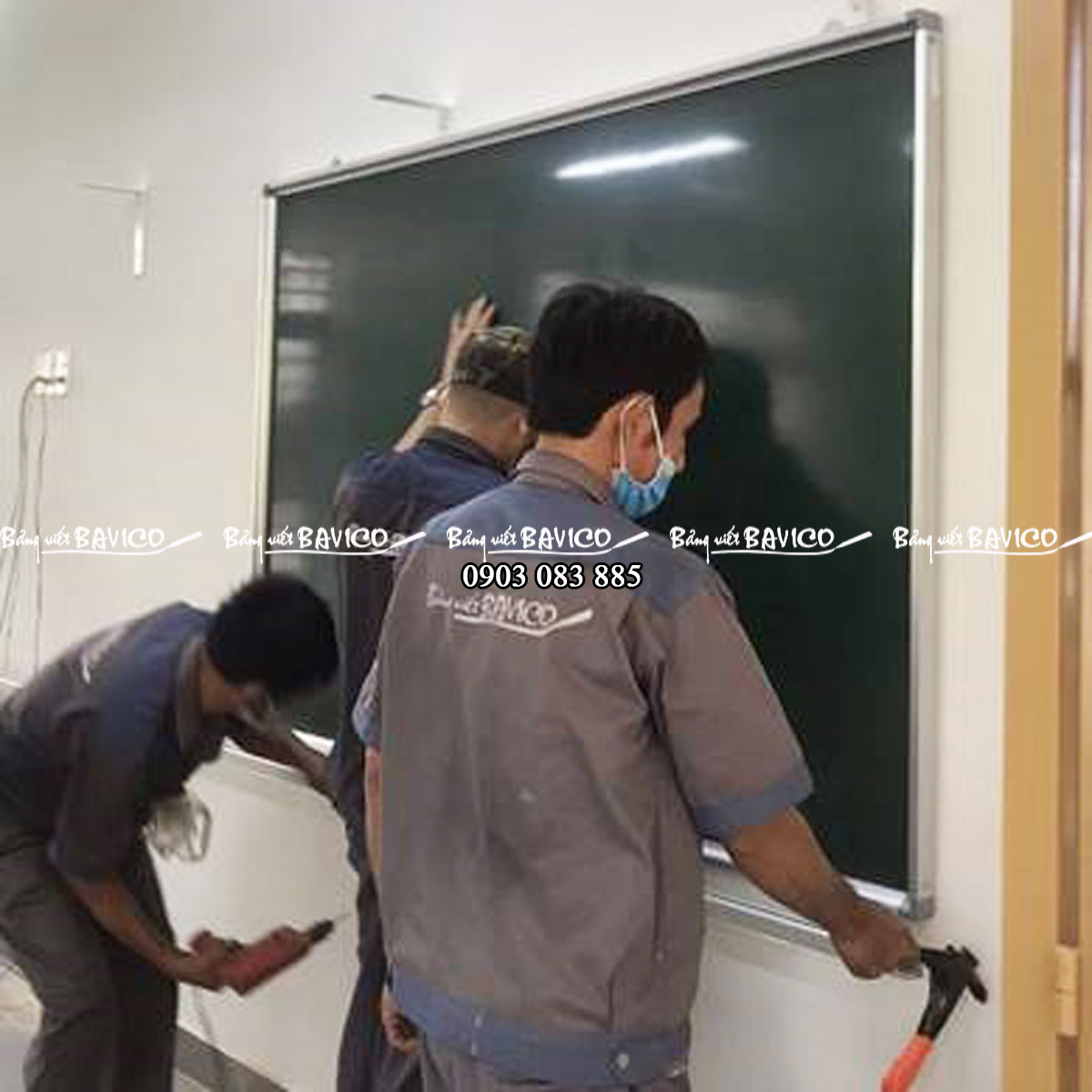 Mặt bảng từ viết phấn Hàn Quốc in ô ly tiểu học