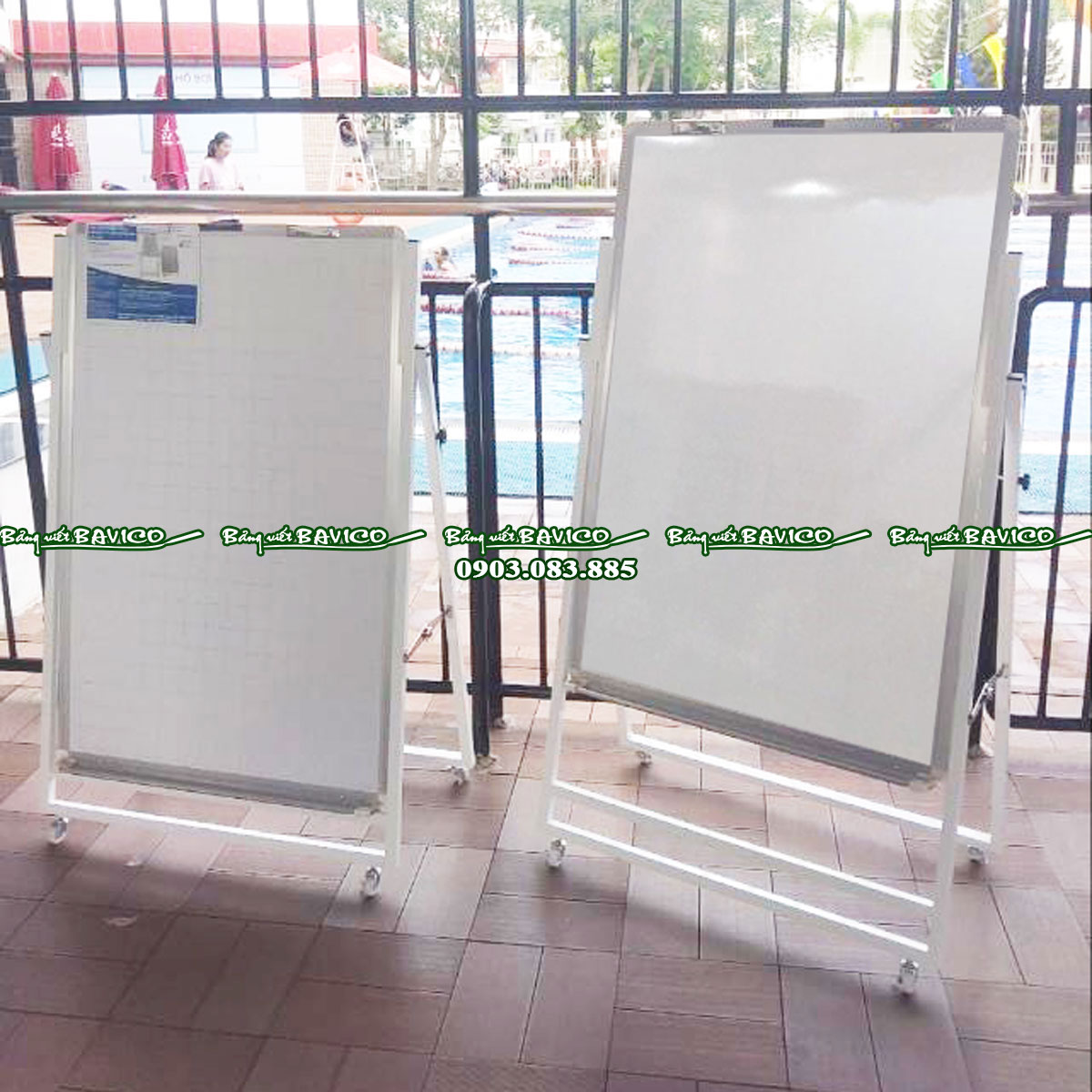 Bảng flipchart A0 kẹp giấy bút lông từ Ceramic của Bỉ - Kích thước: 80 x 120 cm